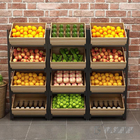 Wooden Steel Fruit And Vegetable Rack for Store 1200×800mm Size OEM