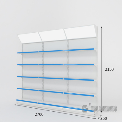 Gondola Display Rack Shelves Powder Coating For Supermarket