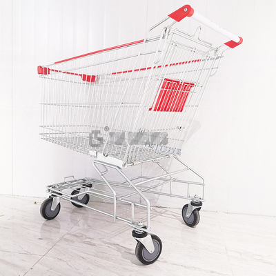 125L TGL Grocery Shopping Carts , ODM Supermarket Shopping Trolley Steel Material